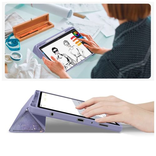 TECH-PROTECT SC PEN HYBRID kijelzővédő Samsung Galaxy Tab A9+ / A11+ PLUS 11.0 (X210 / X215 / X216 / X230 / X235 / X236) készülékhez lila márvány