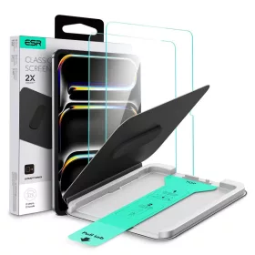   ESR ULTRAFIT edzett üveg kijelzővédő 2 db, iPad Pro 13” 7/8 2024-2025 készülékhez, átlátszó