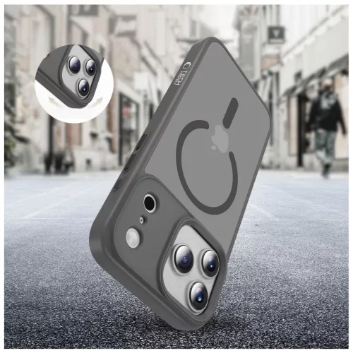 TECH-PROTECT Magmat MagSafe iPhone 17 Pro Max tok készülékhez, matt krétaszürke