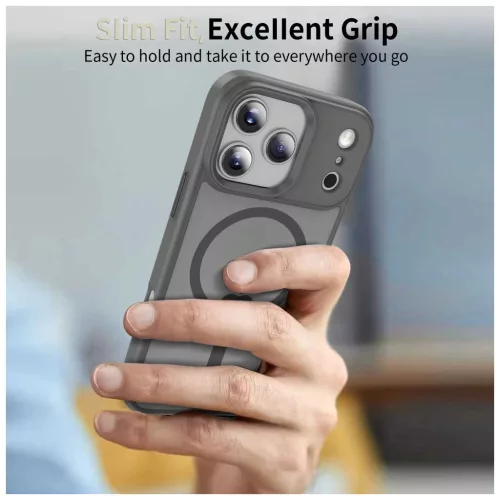 TECH-PROTECT Magmat MagSafe iPhone 17 Pro Max tok készülékhez, matt krétaszürke