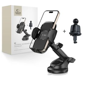   TECH-PROTECT V3 Univerzális műszerfal és szellőző autós tartó fekete