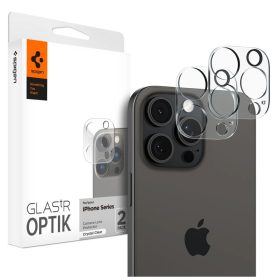   SPIGEN OPTIK.TR kameravédő 2-PACK iPhone 14 Pro / Max / 15 Pro / Max / 16 Pro / Max készülékhez CRYSTAL CLEAR