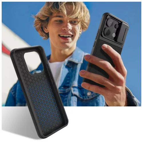 TECH-PROTECT VELAR CAM+ telefon tok Xiaomi Redmi Note 13 Pro 5G / POCO X6 5G készülékhez fekete