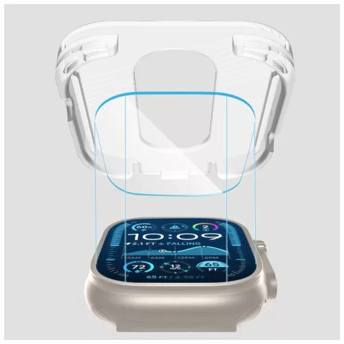 Temperált üveg kijelzővédő TECH-PROTECT Easy Set+ 2-PACK APPLE WATCH ULTRA 1/2/3 (49 MM) készülékhez átlátszó