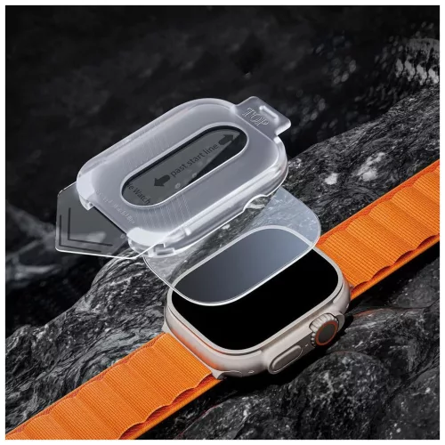 Temperált üveg kijelzővédő TECH-PROTECT Easy Set+ 2-PACK APPLE WATCH ULTRA 1/2/3 (49 MM) készülékhez átlátszó