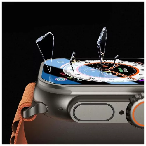 Temperált üveg kijelzővédő TECH-PROTECT Easy Set+ 2-PACK APPLE WATCH ULTRA 1/2/3 (49 MM) készülékhez átlátszó