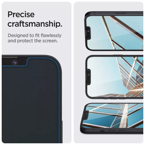 SPIGEN edzett üveg kijelzővédő GLAS.TR "EZ FIT" 2-PACK iPhone 13 / 13 Pro / 14 / 16E készülékhez átlátszó