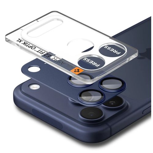 Spigen Optik Pro XL GLAS.TR "EZ FIT" kameravédő iPhone 17 Pro Max készülékhez kék