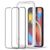 Edzett üveg kijelzővédő SPIGEN ALM GLASS FC 2-PACK iPhone 13 / 13 Pro / 14 / 16e/17e készülékhez fekete