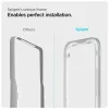 Edzett üveg kijelzővédő SPIGEN ALM GLASS FC 2-PACK iPhone 13 / 13 Pro / 14 / 16e/17e készülékhez fekete