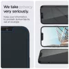 SPIGEN GLAS.TR "EZ FIT" 2-PACK iPhone 13 / 13 Pro / 14 / 16E készülékhez temperált üveg kijelzővédő PRIVACY
