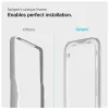 SPIGEN ALM GLASS FC kijelzővédő iPhone 13 / 13 Pro / 14 / 16e/17e készülékhez fekete