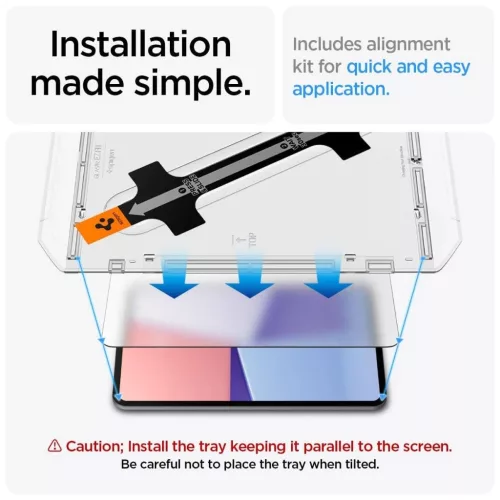 Temperált üveg SPIGEN GLAS.TR "EZ FIT" iPad Pro 11” 5/6/2024-2025 készülékhez átlátszó