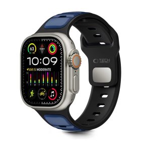   TECH-PROTECT ICONBAND LINE óraszíj Apple Watch 8/9/10/11/SE/ULTRA készülékhez (44/45/46/49 mm) fekete/kék