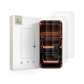   TECH-PROTECT üvegfólia GLASS FIT+ 2-es csomag iPhone 16 Pro / 17 / 17 Pro készülékhez átlátszó