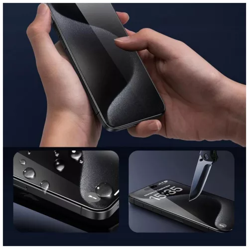 TECH-PROTECT üvegfólia GLASS FIT+ 2-es csomag iPhone 16 Pro / 17 / 17 Pro készülékhez átlátszó