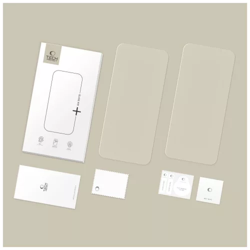TECH-PROTECT üvegfólia GLASS FIT+ 2-es csomag iPhone 16 Pro / 17 / 17 Pro készülékhez átlátszó