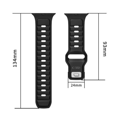 TECH-PROTECT ICONBAND LINE Apple Watch 8/9/10/11/SE/Ultra készülékhez tok (44/45/46/49 MM) fekete/zöld