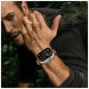 TECH-PROTECT ICONBAND LINE Apple Watch 8/9/10/11/SE/Ultra készülékhez tok (44/45/46/49 MM) fekete/zöld