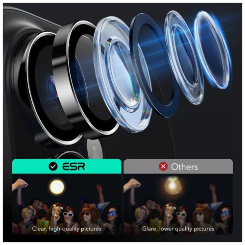 ESR ARMORITE kameravédő iPhone 16/16 Plus készülékhez fekete