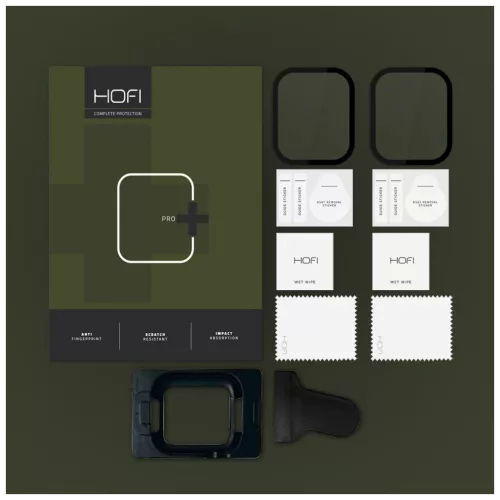 HOFI Hybrid Pro+ 2-PACK APPLE WATCH 7 / 8 / 9 (41 MM) készülékhez üvegfólia fekete