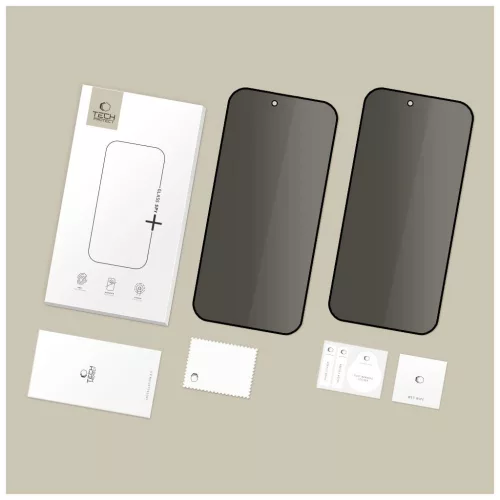 Tech-Protect Glass Spy+ privatizáló üvegkijelzővédő, 2 darabos, iPhone Air készülékhez