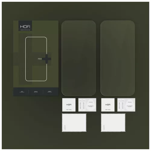 Edzett üveg HOFI GLASS PRO+ 2-PACK iPhone 16 Pro / 17 / 17 Pro készülékhez átlátszó