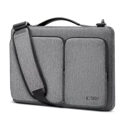 TECH-PROTECT DEFENDER 13-14 hüvelykes laptop készülékhez táska krétaszürke