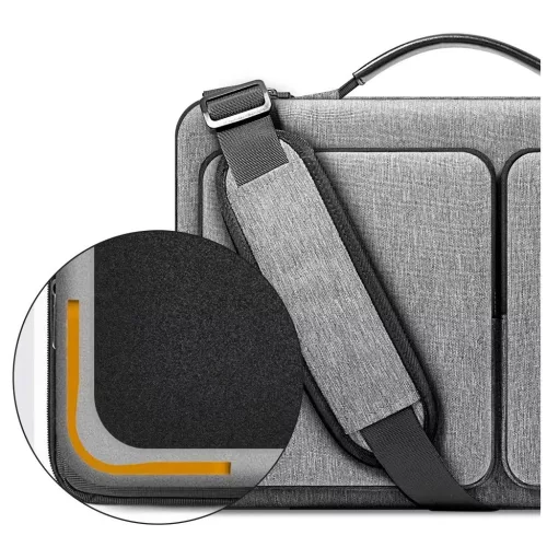 TECH-PROTECT DEFENDER 13-14 hüvelykes laptop készülékhez táska krétaszürke