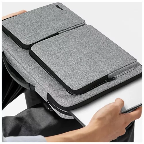 TECH-PROTECT DEFENDER 13-14 hüvelykes laptop készülékhez táska krétaszürke