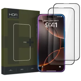   HOFI GLASS PRO+ 2-PACK iPhone 16 Pro Max / 17 Pro Max készülékhez edzett kijelzővédő fekete