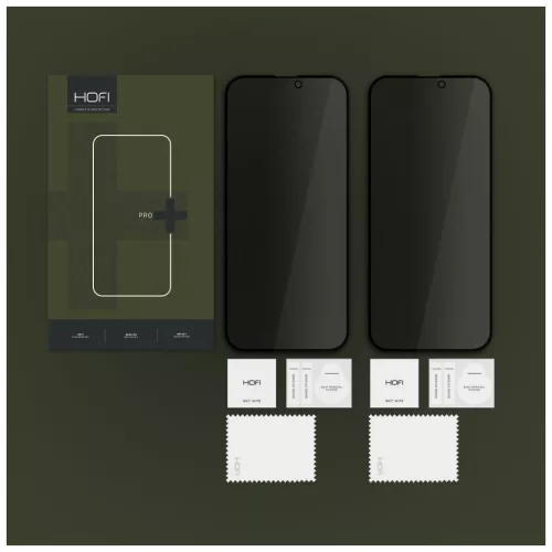 HOFI Anti Spy Glass Pro+ privát kijelzővédő, 2-PACK, iPhone 16 készülékhez