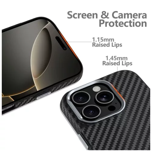 TECH-PROTECT ION CARBON MAGSAFE tok Samsung Galaxy S25 Ultra készülékhez fekete/ezüst