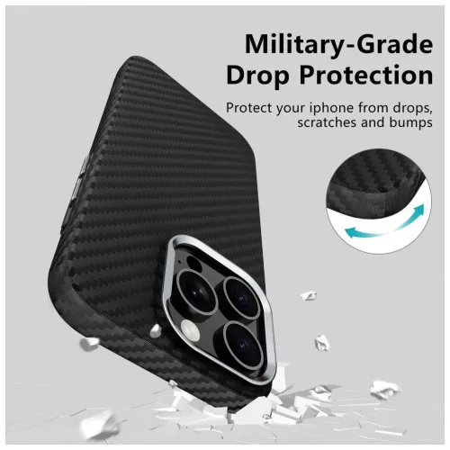 TECH-PROTECT ION CARBON MAGSAFE tok Samsung Galaxy S25 Ultra készülékhez fekete/ezüst