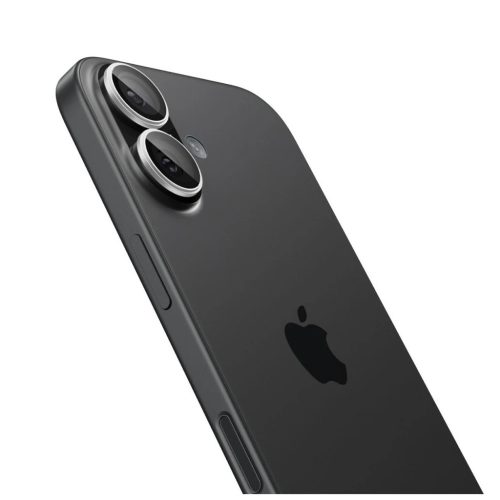 SPIGEN OPTIK PRO GLAS.TR “EZ FIT” kameravédő 2-csomag, iPhone 16 / 16 Plus / 17 készülékhez, ezüst