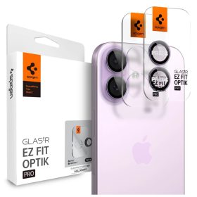  SPIGEN OPTIK PRO GLAS.TR "EZ FIT" kameravédő 2-PACK iPhone 16 / 16 PLUS / 17 készülékhez lila
