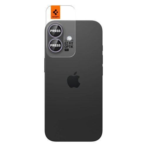 SPIGEN OPTIK PRO GLAS.TR "EZ FIT" kameravédő 2-PACK iPhone 16 / 16 PLUS / 17 készülékhez lila