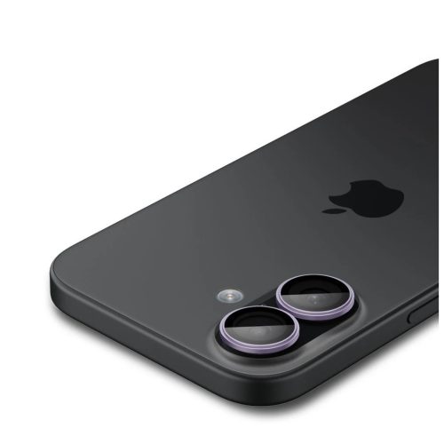 SPIGEN OPTIK PRO GLAS.TR "EZ FIT" kameravédő 2-PACK iPhone 16 / 16 PLUS / 17 készülékhez lila