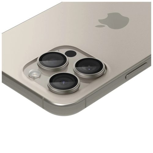 Kameravédő SPIGEN OPTIK PRO GLAS.TR „EZ FIT” Kameravédő 2-PACK iPhone 14 Pro / Max / 15 Pro / Max / 16 Pro / Max / 17 Pro / Max készülékhez természetes titán