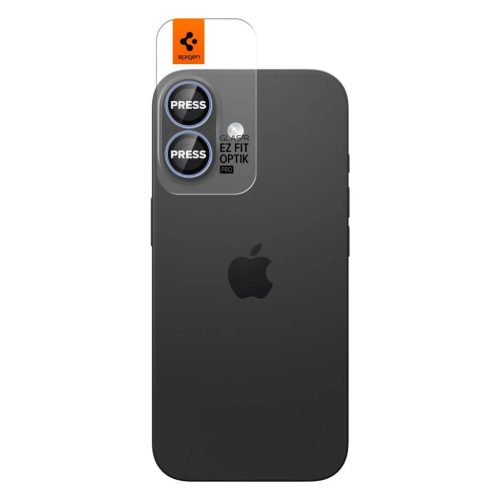 SPIGEN Optik Pro Glas.TR "EZ FIT" kameravédő 2 darab iPhone 16 / 16 PLUS / 17 készülékhez kék