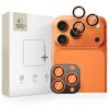 Kamera lencsevédő TECH-PROTECT Camring Fit+ iPhone 14 Pro / Max / 15 Pro / Max / 16 Pro / Max / 17 Pro / Max készülékhez kozmikus narancs
