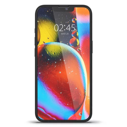 Spigen Glass FC kijelzővédő iPhone 13/13 Pro/14/16e/17e készülékhez fekete