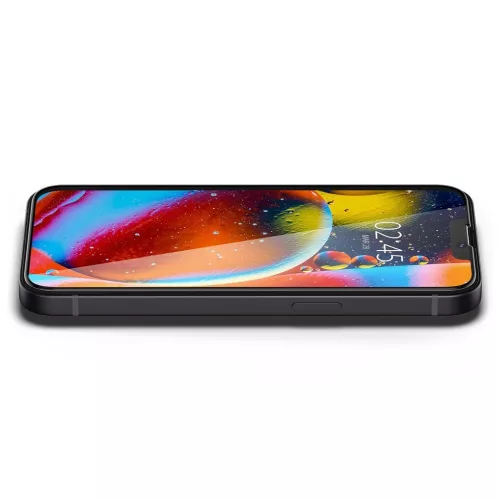 Spigen Glass FC kijelzővédő iPhone 13/13 Pro/14/16e/17e készülékhez fekete