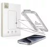 Edzett üvegfólia Tech-Protect Quick Set+ 2-PACK iPhone 15 Pro készülékhez fekete
