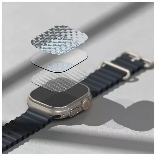 Kijelzővédő Ringke Easy Slide Apple Watch Ultra 1/2/3 készülékhez (49 MM) átlátszó