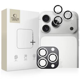   Tech-Protect CamRing Fit+ iPhone 14 Pro / Max, 15 Pro / Max, 16 Pro / Max, 17 Pro / Max készülékhez kamera lencsevédő ezüst