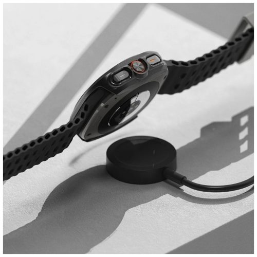 RINGKE SLIM & TEMPERED GLASS üvegfólia SAMSUNG GALAXY WATCH ULTRA 2024 / 2025 (47 MM) készülékhez titán fekete