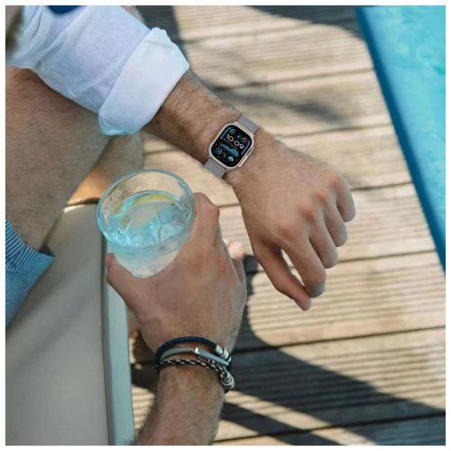 TECH-PROTECT MILANO Apple Watch tok Apple Watch 8/9/10/11/SE/ULTRA készülékhez (44/45/46/49 MM) ezüst