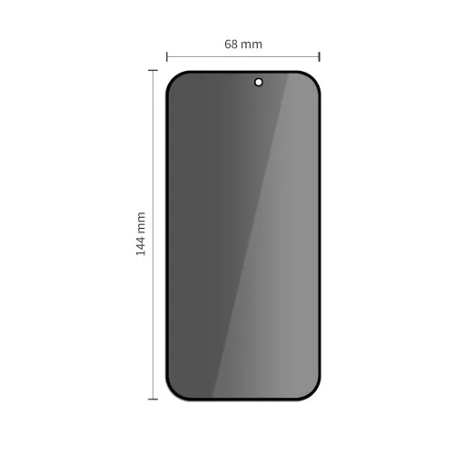 Privatizáló kijelzővédő üveg TECH-PROTECT QUICK SET SPY+ 2-PACK iPhone 15/16 készülékhez Privacy