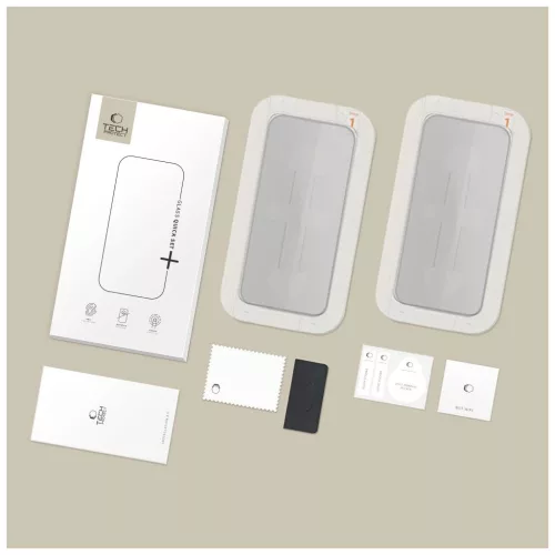 Privacy üveg kijelzővédő Tech-Protect Quick Set Spy+ 2-PACK iPhone 16 Pro Max készülékhez PRIVACY